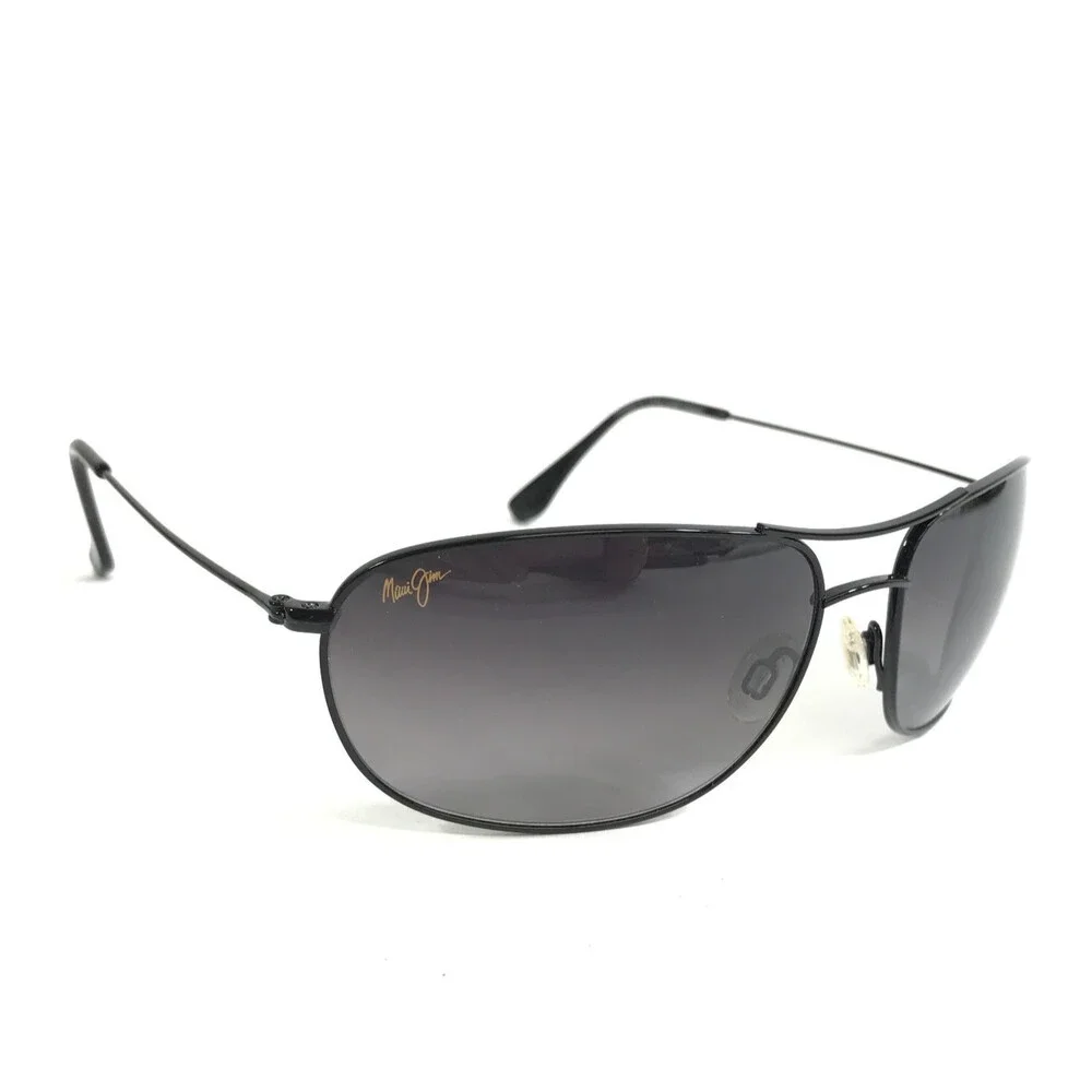 Maui Jim Sunglasses Hideaways MJ248-02 Polished Black with Neutral Gray Lenses